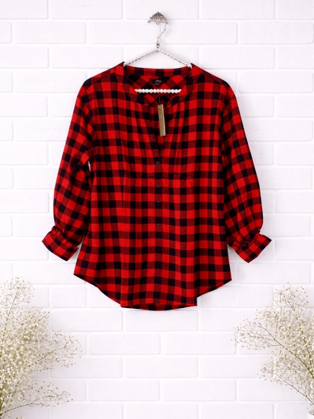 J. Crew NWT Buffalo Check Flannel Open Vne…